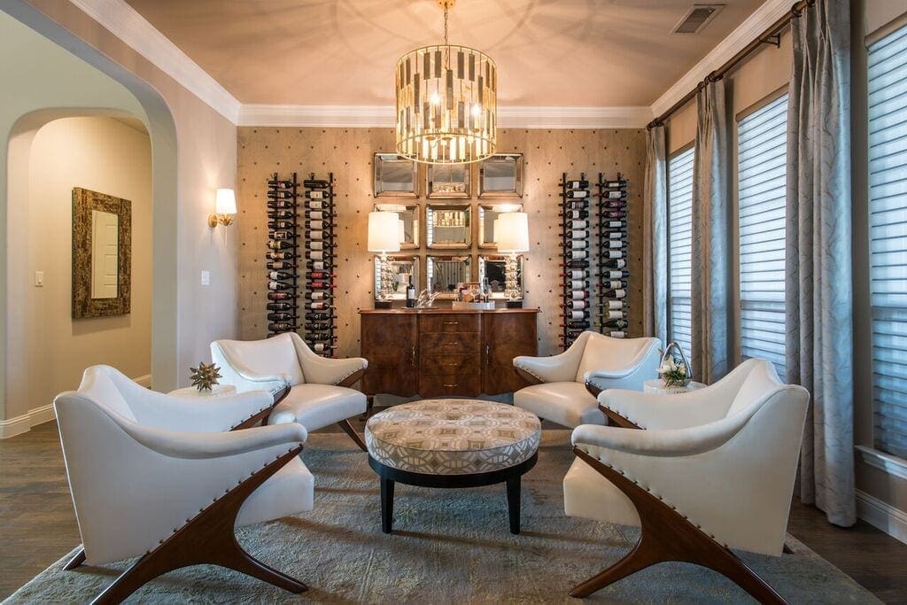 wine room design interior frisco