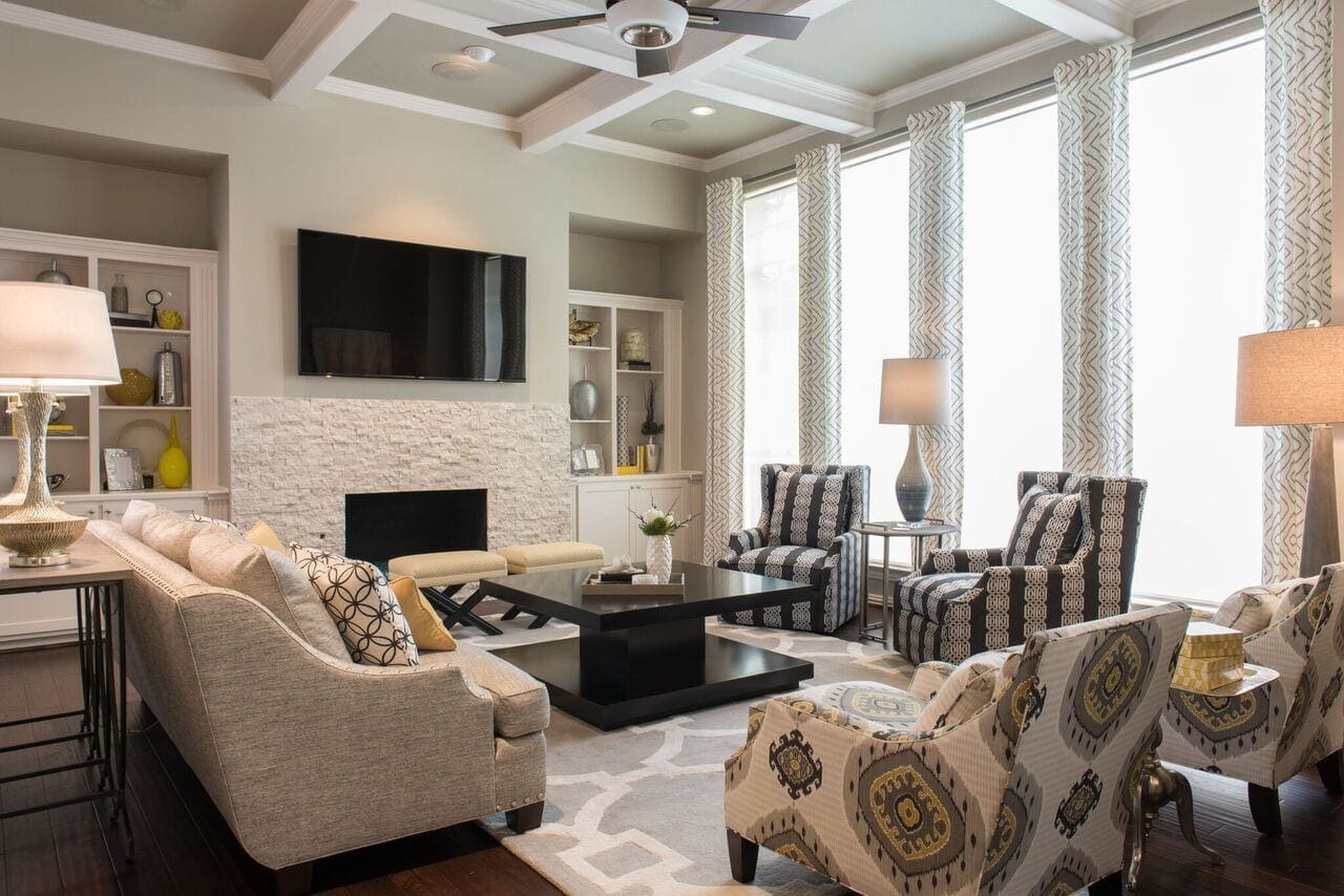 family room interior design home transitional plano