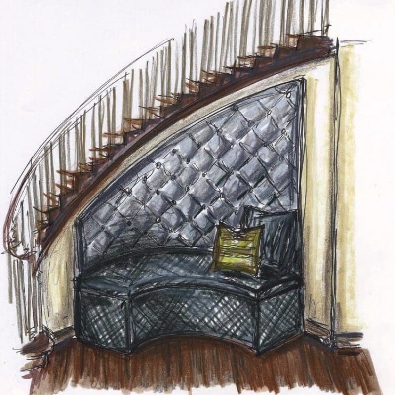 Entry Banquette Rendering Cropped